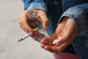cigarettes and pills
